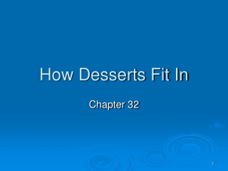 How Desserts Fit In