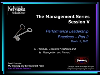 The Management Series Session V