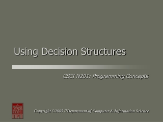 Using Decision Structures