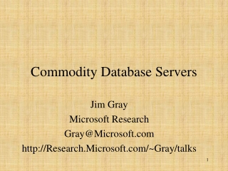 Commodity Database Servers