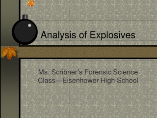 Analysis of Explosives