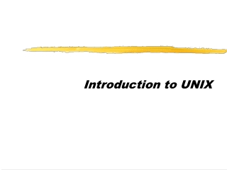 Introduction to UNIX