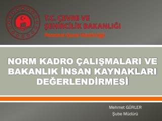 NORM  KADRO ÇALIŞMALARI VE BAKANLIK İNSAN KAYNAKLARI DEĞERLENDİRMESİ