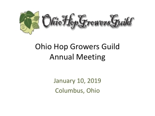 Ohio Hop Growers Guild Annual Meeting