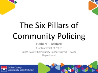 The Six Pillars of Community Policing