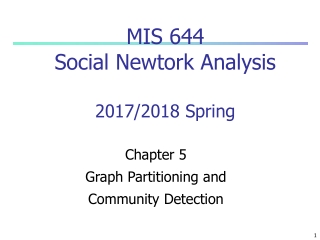 MIS 644 Social Newtork Analysis 2017/2018 Spring