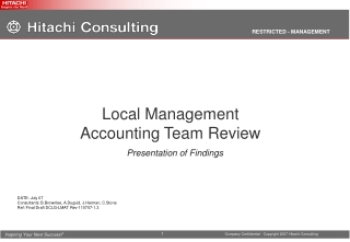Local Management Accounting Team Review