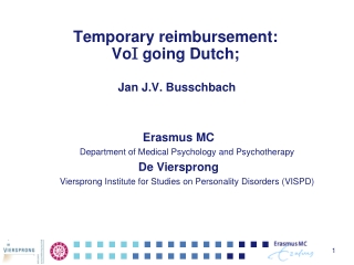 Temporary reimbursement:  Vo I  going Dutch;
