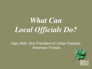 What Can Local Officials Do?