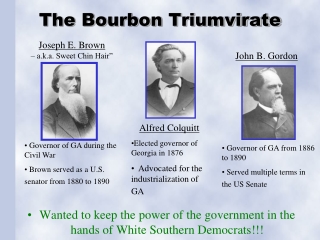 The Bourbon Triumvirate