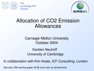 Allocation of CO2 Emission Allowances