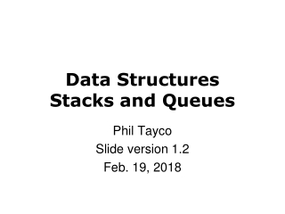 Data Structures Stacks and Queues