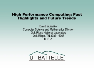 High Performance Computing: Past Highlights and Future Trends