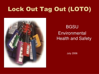 Lock Out Tag Out (LOTO)