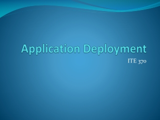 Application Deployment