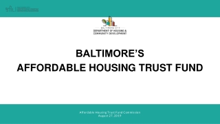 Affordable Housing Trust Fund Commission  August 27, 2019