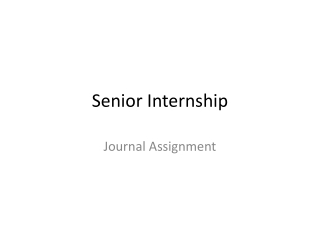 Senior Internship