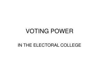 VOTING POWER