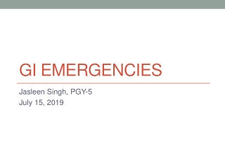 GI Emergencies