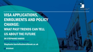 Visa applications, enrolments and policy change:  what past trends can tell us about the future