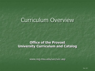 Curriculum  Overview