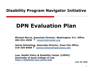 Disability Program Navigator Initiative