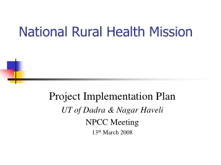 National Rural Health Mission