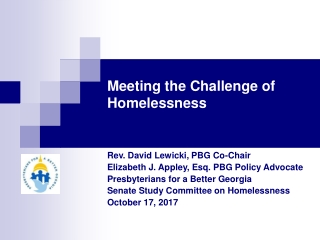 Meeting the Challenge of Homelessness