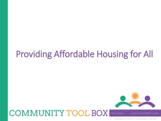 Providing Affordable Housing for All