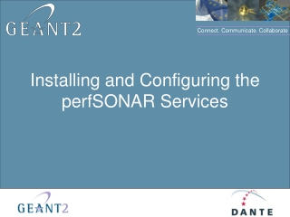 Installing and Configuring the perfSONAR Services