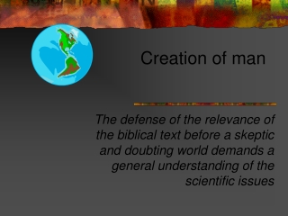 Creation of man