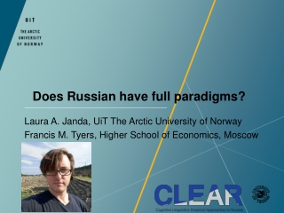 Does Russian have full paradigms?