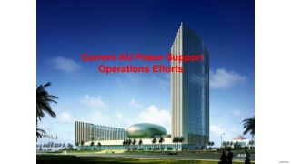 Current AU  Peace Support  Operations Efforts