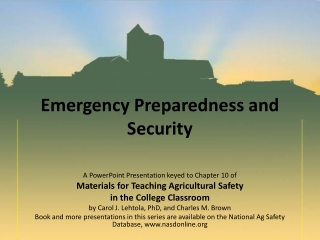 Emergency Preparedness and Security