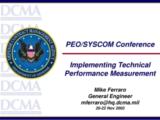 PEO/SYSCOM Conference Implementing Technical Performance Measurement