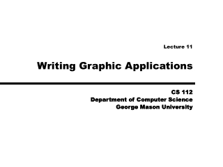 Writing Graphic Applications