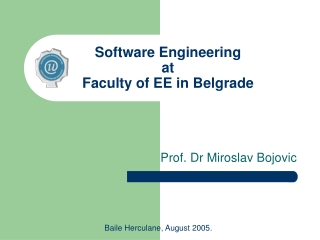 Software Engineering at Faculty of EE in Belgrade