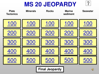 MS 20 JEOPARDY