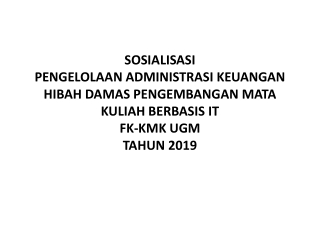 MEKANISME  PELAKSANAAN  ADMINISTRASI KEUANGAN HIBAH