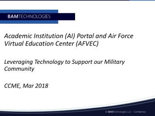 Academic Institution (AI) Portal and Air Force Virtual Education Center (AFVEC)