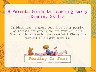 A Parents Guide to Teaching Early Reading Skills