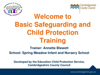 Welcome to Basic Safeguarding and Child Protection Training