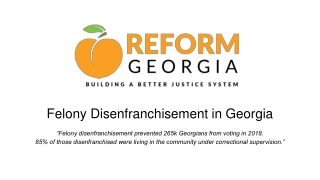 Felony Disenfranchisement in Georgia