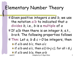 Elementary Number Theory