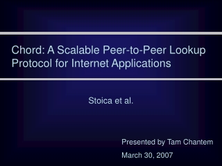 Chord: A Scalable Peer-to-Peer Lookup Protocol for Internet Applications