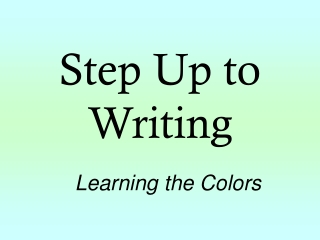 Step Up to Writing