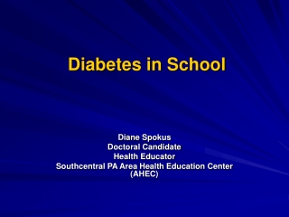 Diabetes in School