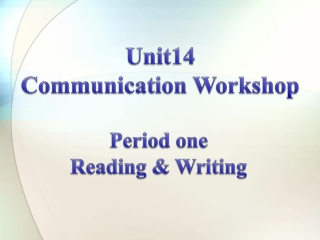 Period one Reading &amp; Writing