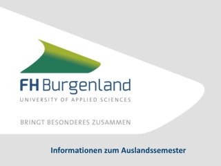 Informationen zum  Auslandssemester