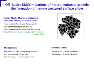 Off-lattice KMCsimulations of hetero-epitaxial growth: